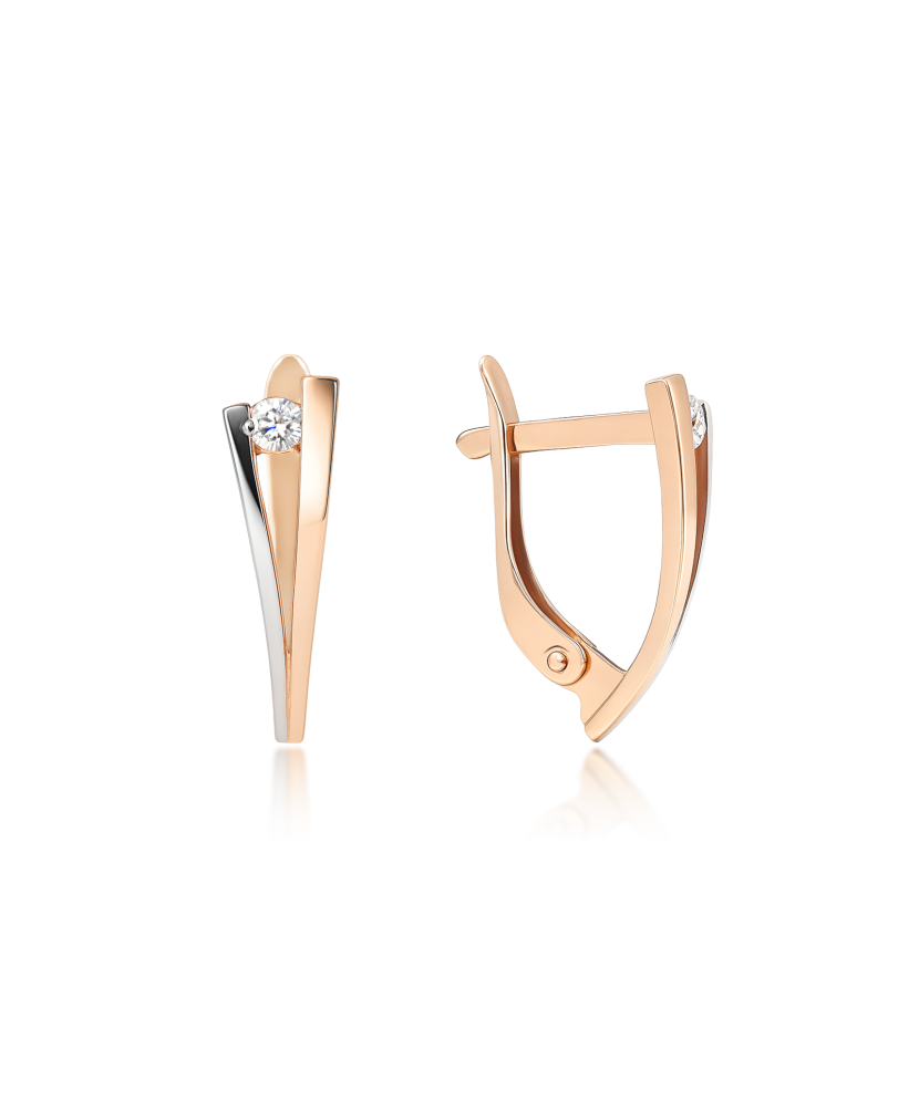 Kuldkõrvarõngad tsirkoonidega