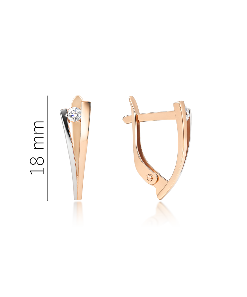 Kuldkõrvarõngad tsirkoonidega