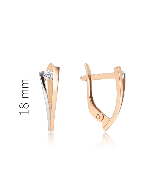 Kuldkõrvarõngad tsirkoonidega