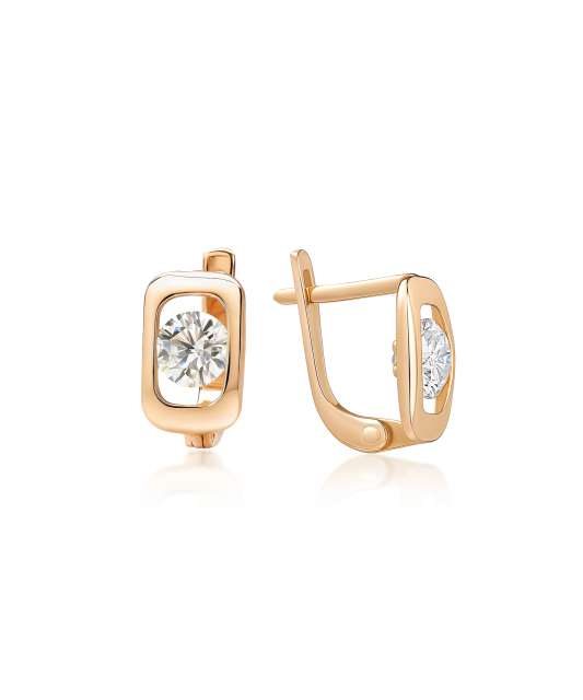 Kuldkõrvarõngad tsirkoonidega