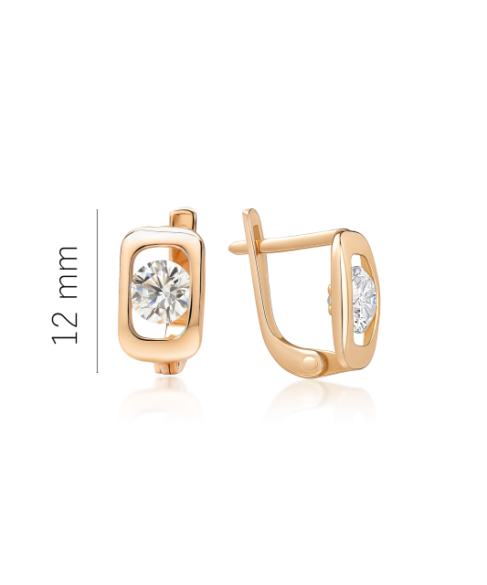 Kuldkõrvarõngad tsirkoonidega