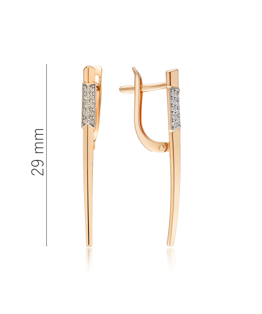 Kuldkõrvarõngad tsirkoonidega