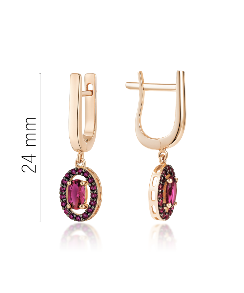 Kuldkõrvarõngad tsirkoonidega