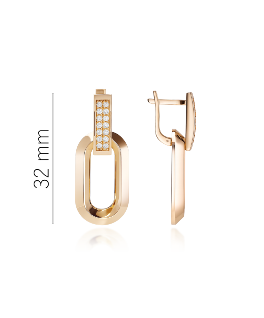 Kuldkõrvarõngad tsirkoonidega