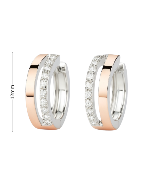 Серьги из позолоченного серебра с цирконами