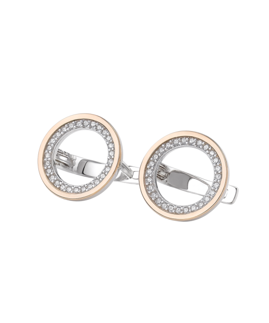 Hõbekõrvarõngad kullatud tsirkoonidega