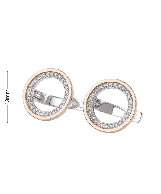 Hõbekõrvarõngad kullatud tsirkoonidega