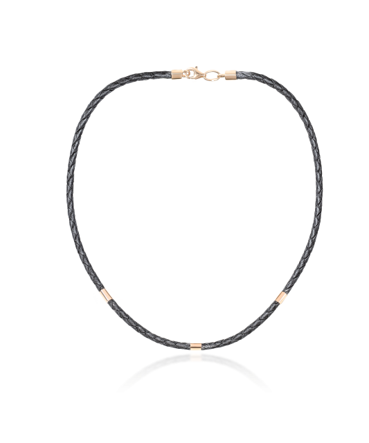 Nahast käevõru kullaga