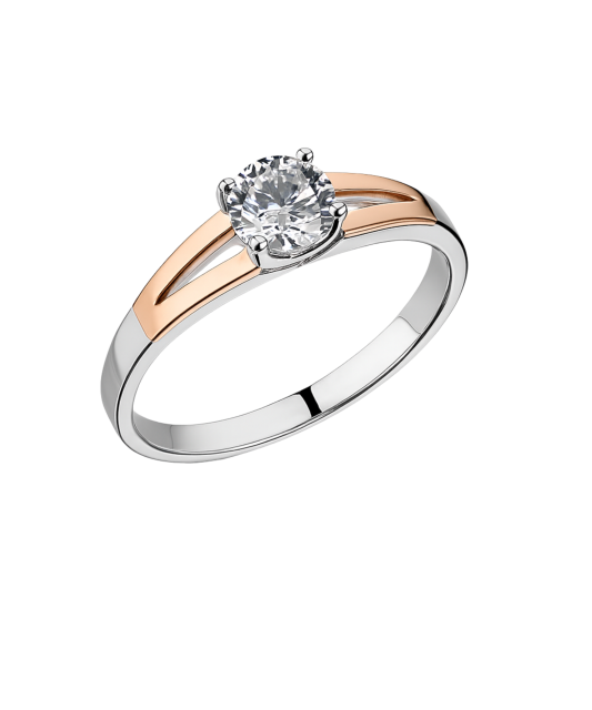 Hõbesõrmus kullatud tsirkoonidega