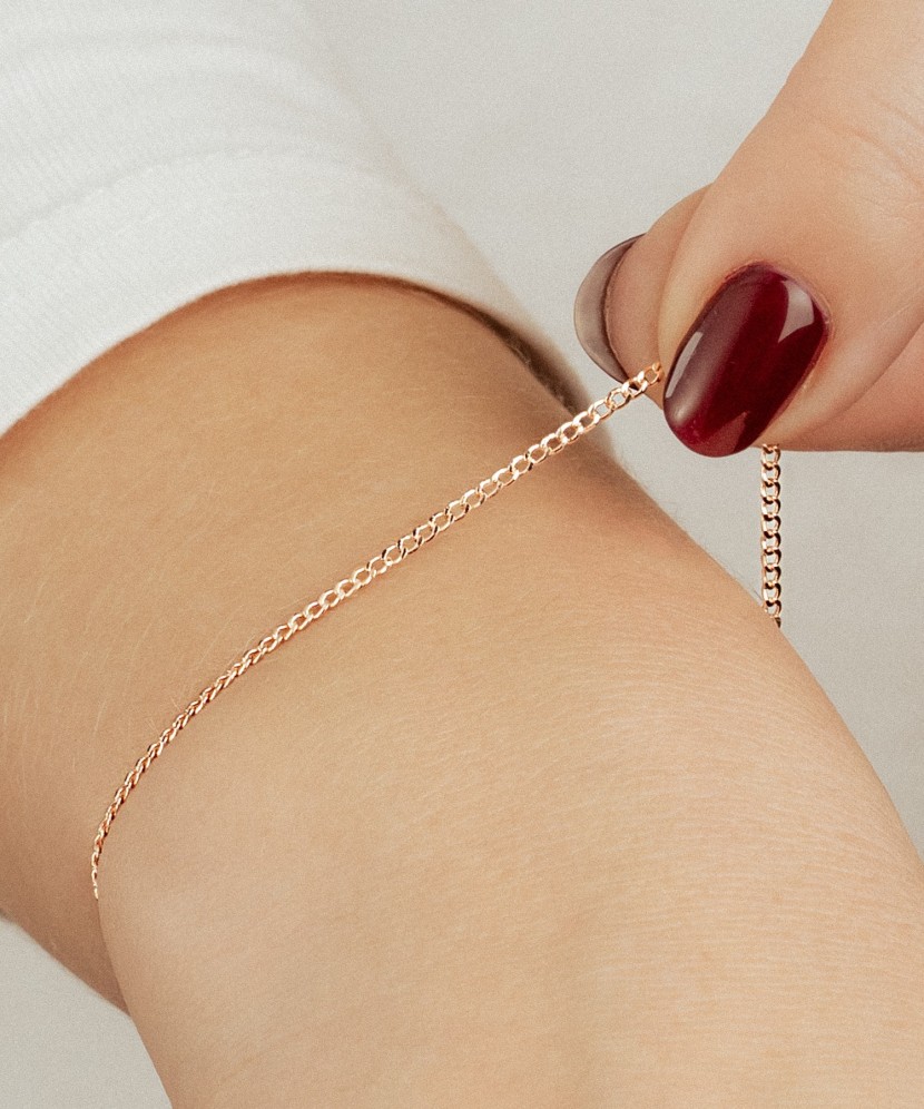 Золотой браслет "Curb"1.6мм