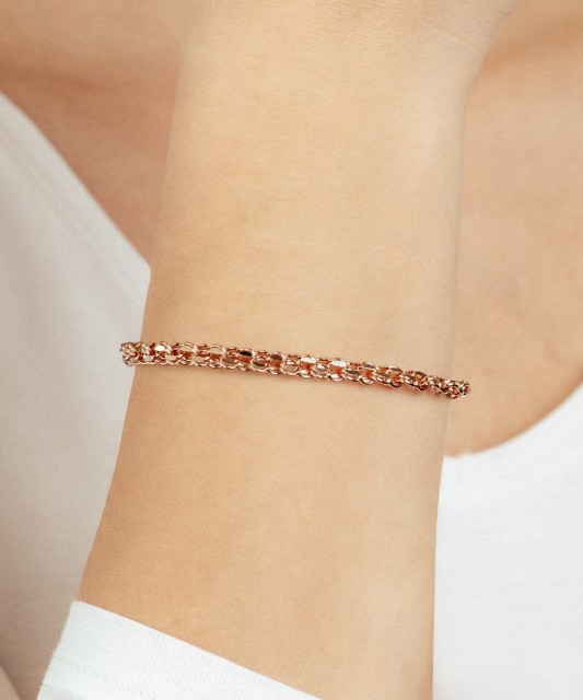 Золотой браслет "Bismark" 4.8мм