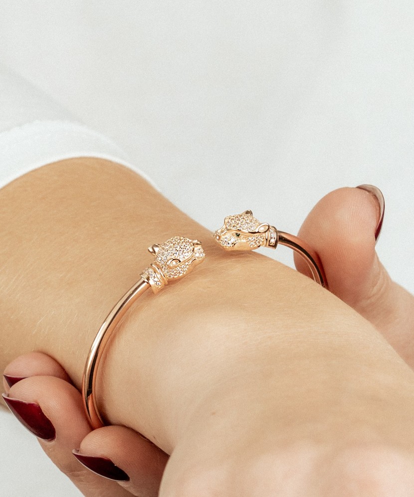 Золотой браслет с цирконами