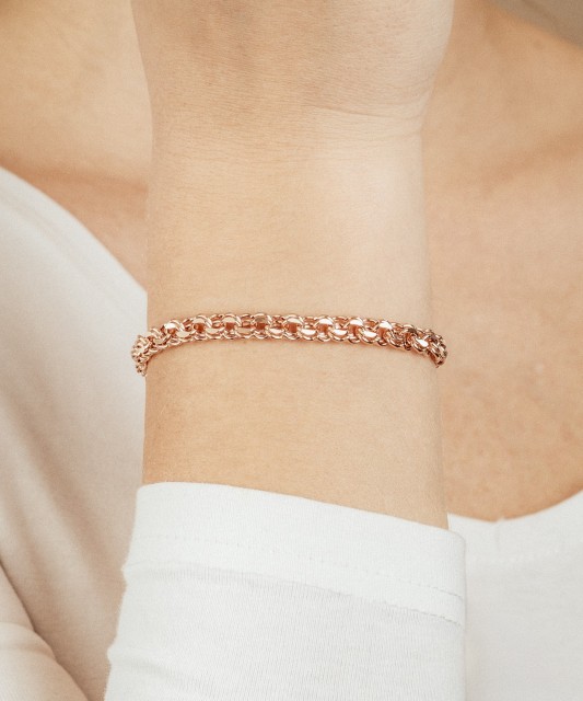 Золотой браслет "Bismark" 6мм