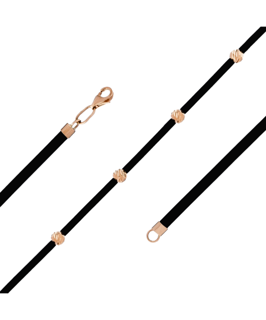 Kaučiukinė grandinėlė su auksu Goldinga 02378