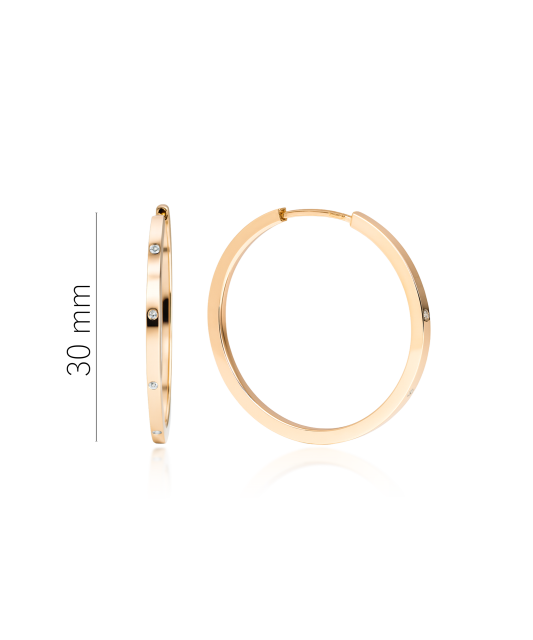 Золотые серьги конго (кольца) 30мм