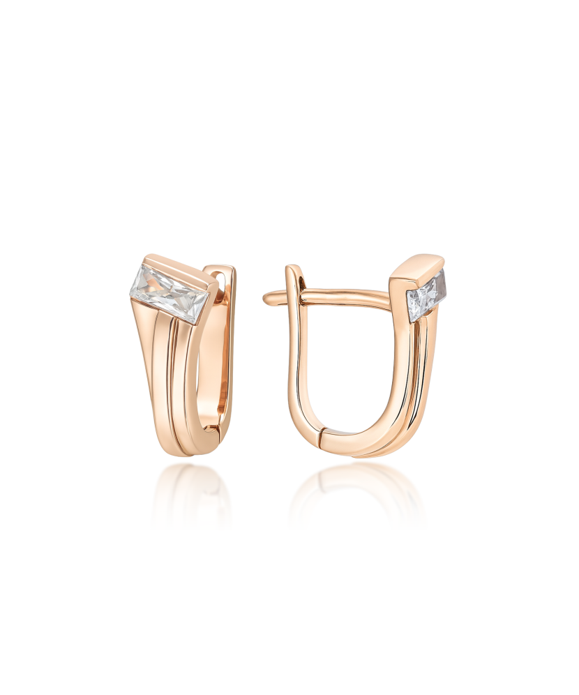 Kuldkõrvarõngad tsirkoonidega Goldinga 00594