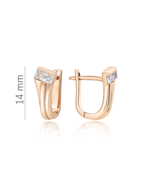 Kuldkõrvarõngad tsirkoonidega Goldinga 00594