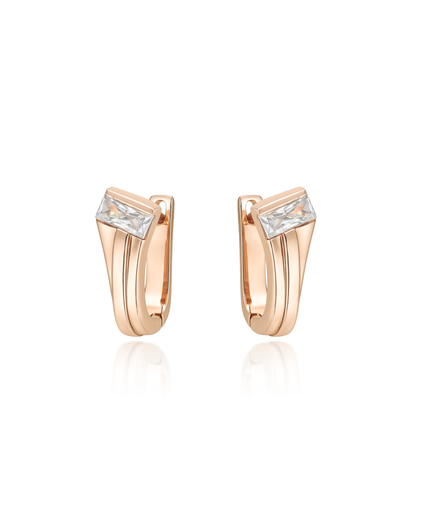 Kuldkõrvarõngad tsirkoonidega Goldinga 00594