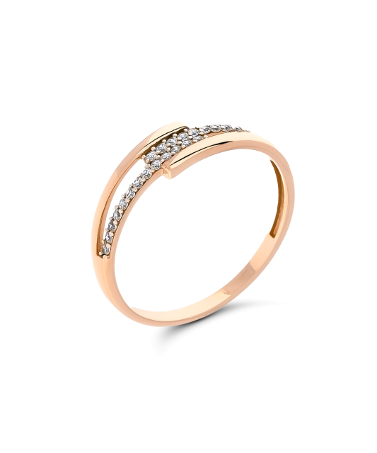 Kuldsõrmus tsirkoonidega Goldinga VX7-VX7ZR200413-WR