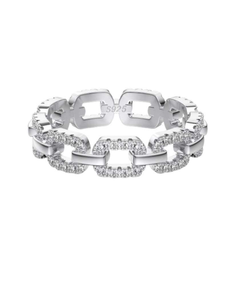 Hõbesõrmus tsirkoonidega