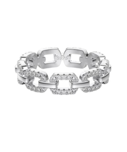 Hõbesõrmus tsirkoonidega