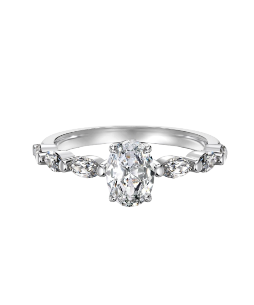 Серебряное кольцо с цирконами