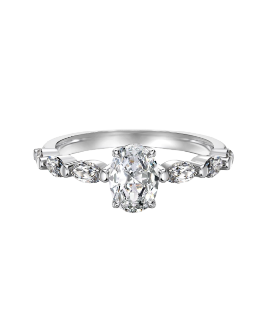 Hõbesõrmus tsirkoonidega