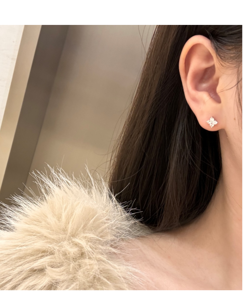 Hõbekõrvarõngad tsirkoonidega