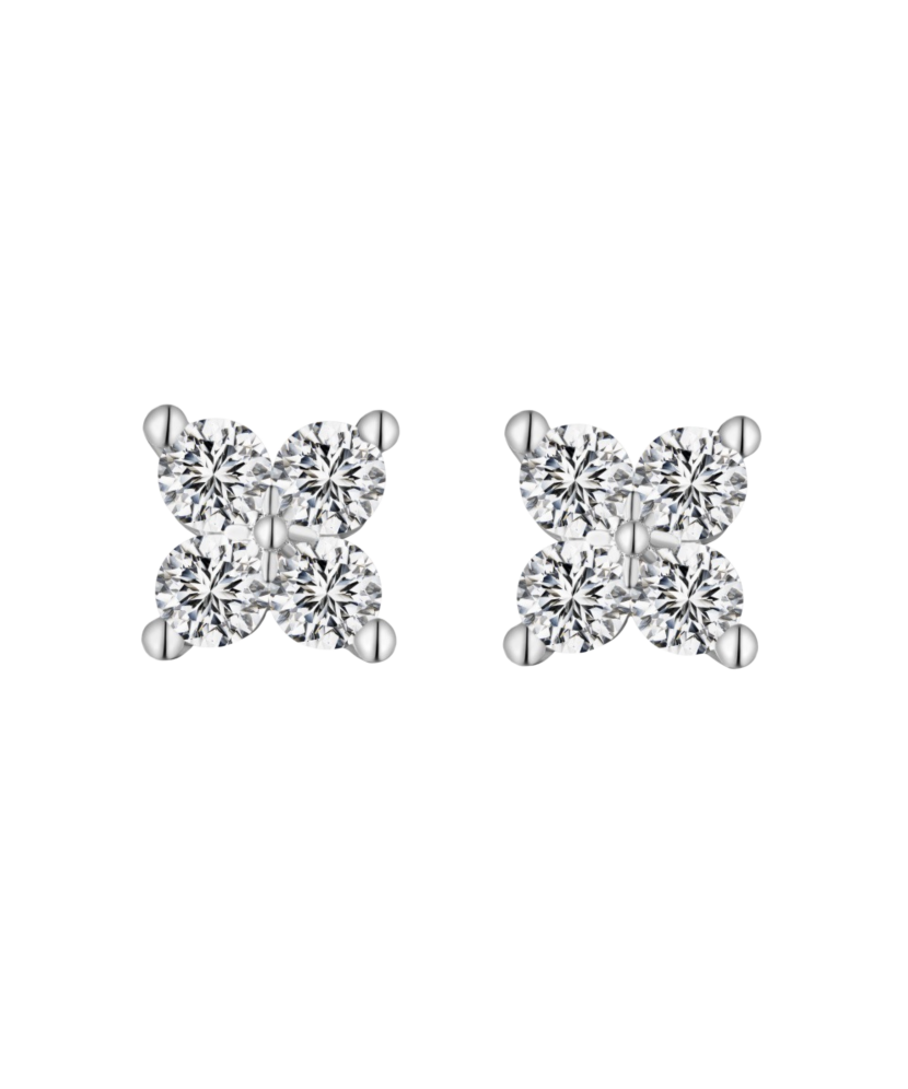 Hõbekõrvarõngad tsirkoonidega