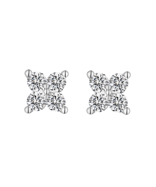 Hõbekõrvarõngad tsirkoonidega