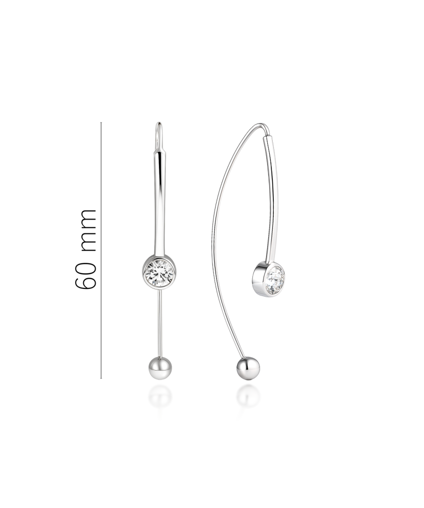 Серьги из серебра с цирконами