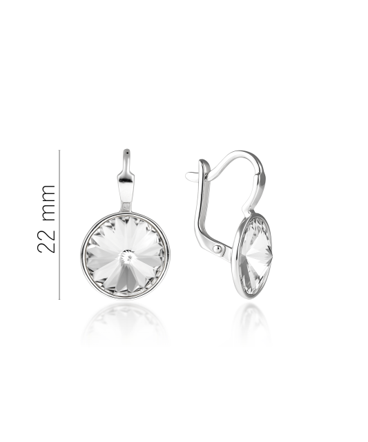 Hõbekõrvarõngad kristallidega