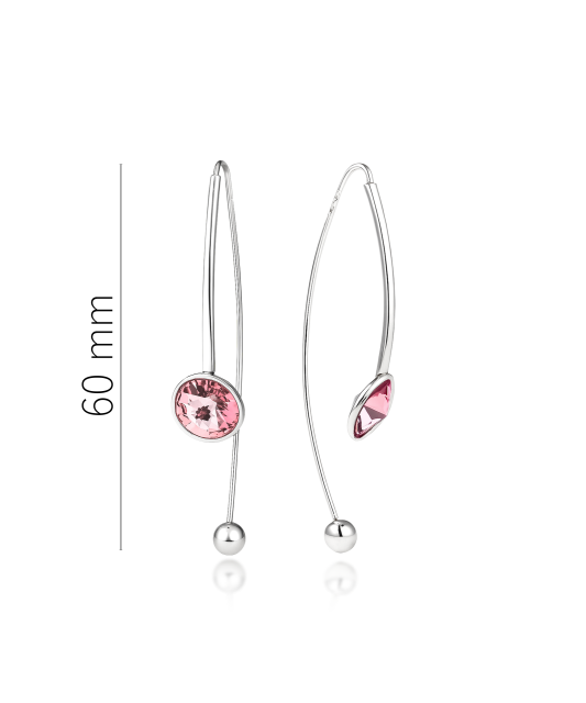 Hõbekõrvarõngad kristallidega