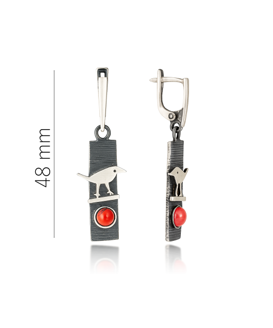 Hõbekõrvarõngad korallide