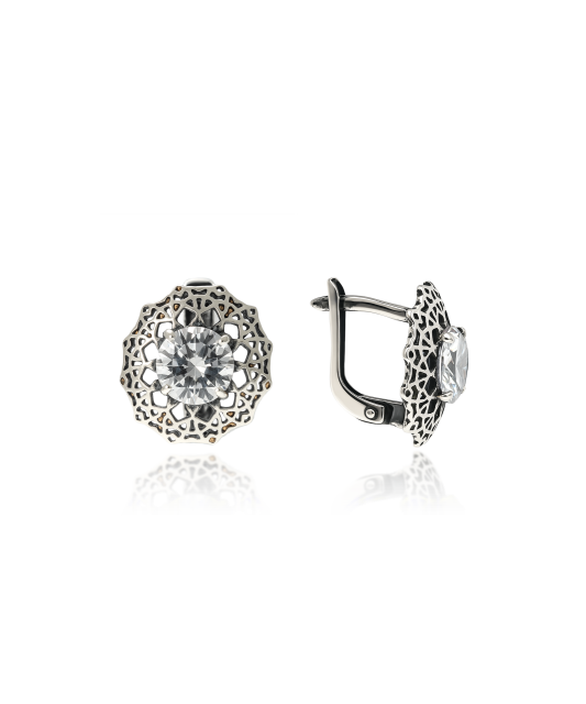 Hõbekõrvarõngad tsirkooniga