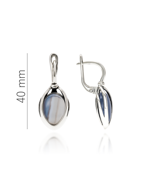 Hõbekõrvarõngad agaatidega