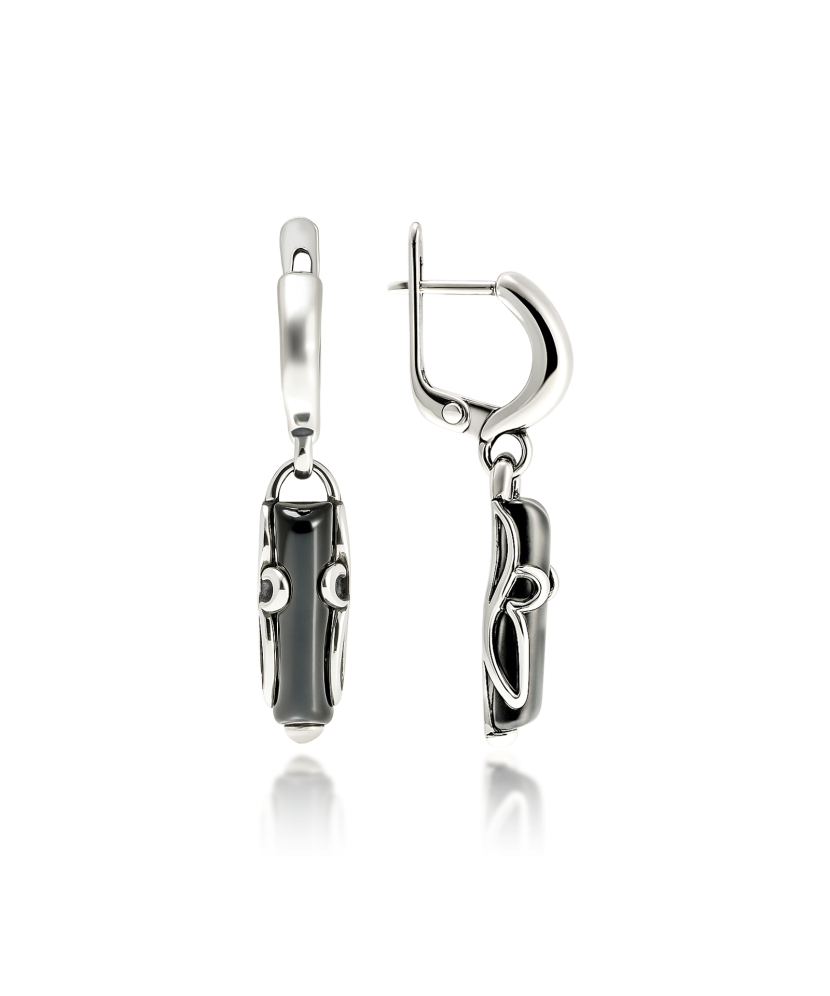 Hõbekõrvarõngad oonüksiga