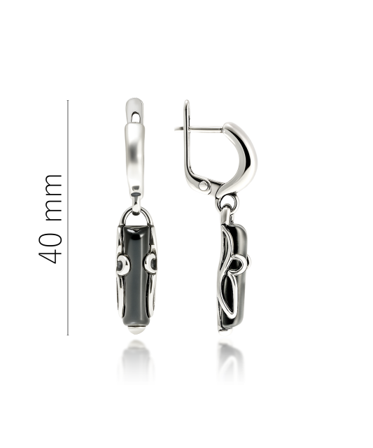 Hõbekõrvarõngad oonüksiga