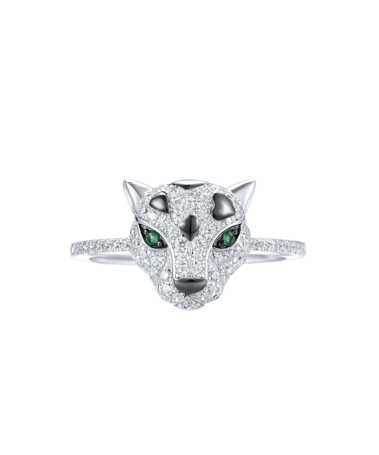 Hõbesõrmus tsirkoonidega ja spinelliga