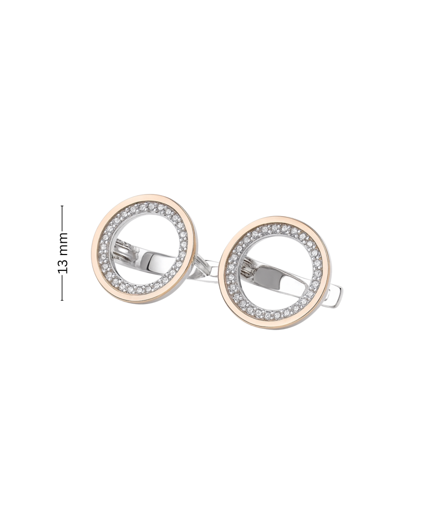 Hõbekõrvarõngad kullatud tsirkoonidega