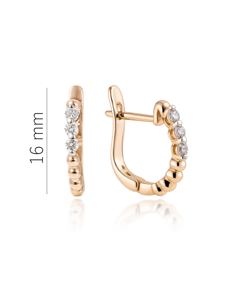 Kuldkõrvarõngad briljantidega