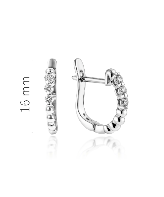 Серьги из белого золота с бриллиантами