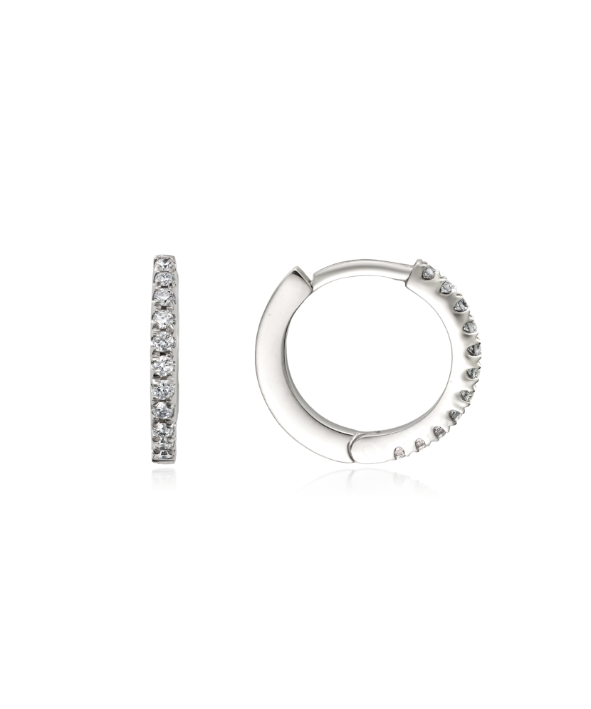 Серьги из белого золота с бриллиантами