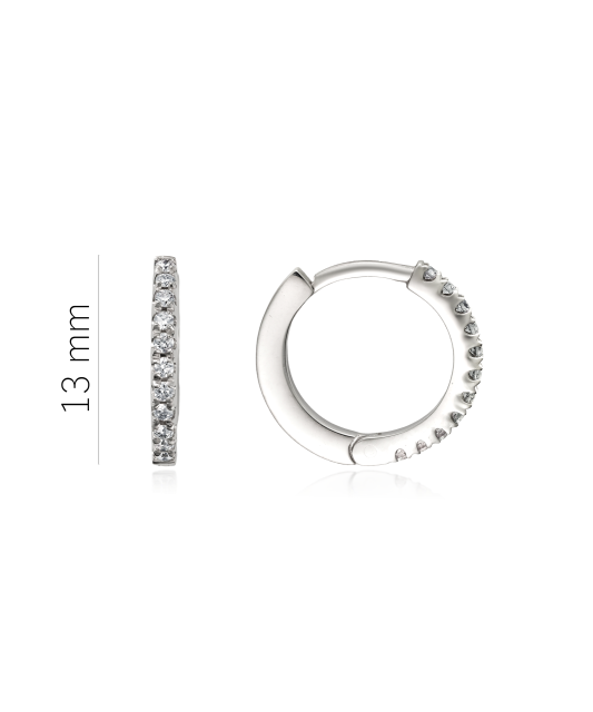 Valgest kullast kõrvarõngad briljantidega