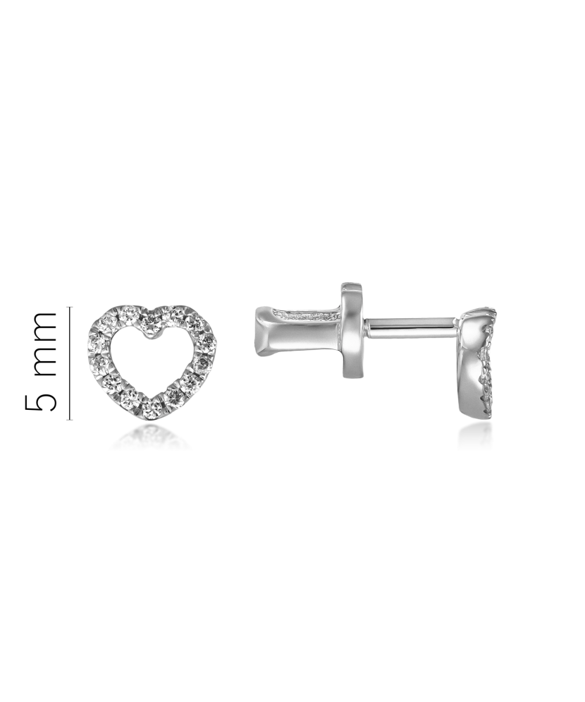 Valgest kullast kõrvarõngad briljantidega