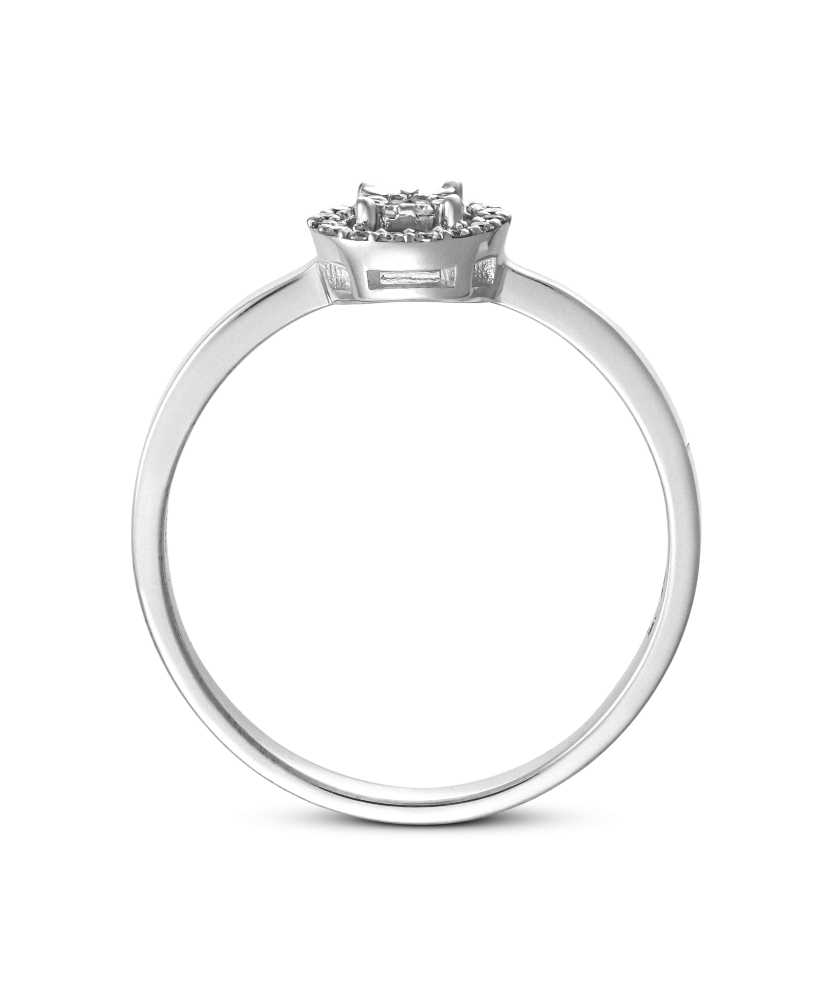 Кольцо из белого золота с бриллиантами