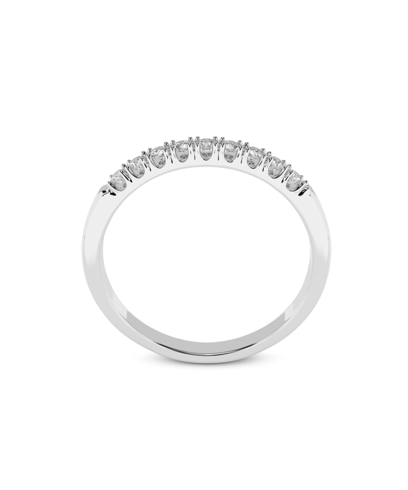 Valgest kullast sõrmus briljantidega (0,18ct)