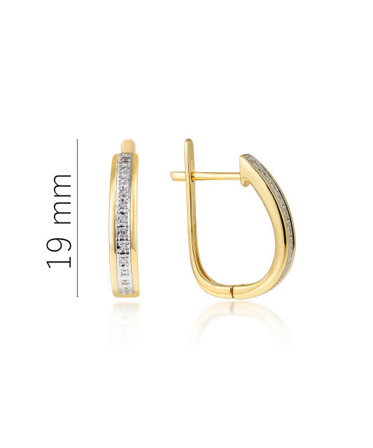 Kollase kullaga kõrvarõngad Briljantidega