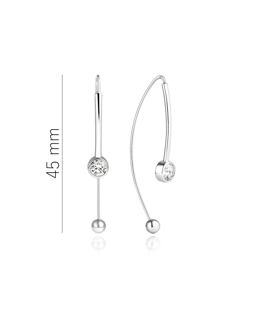 Hõbekõrvarõngad tsirkoonidega