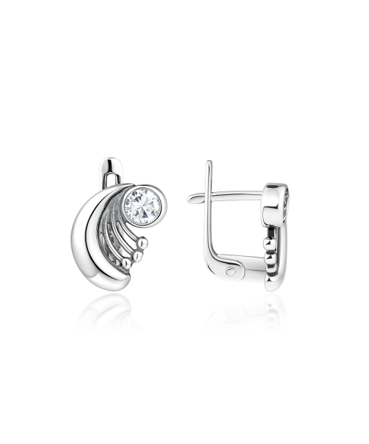 Hõbekõrvarõngad tsirkoonidega